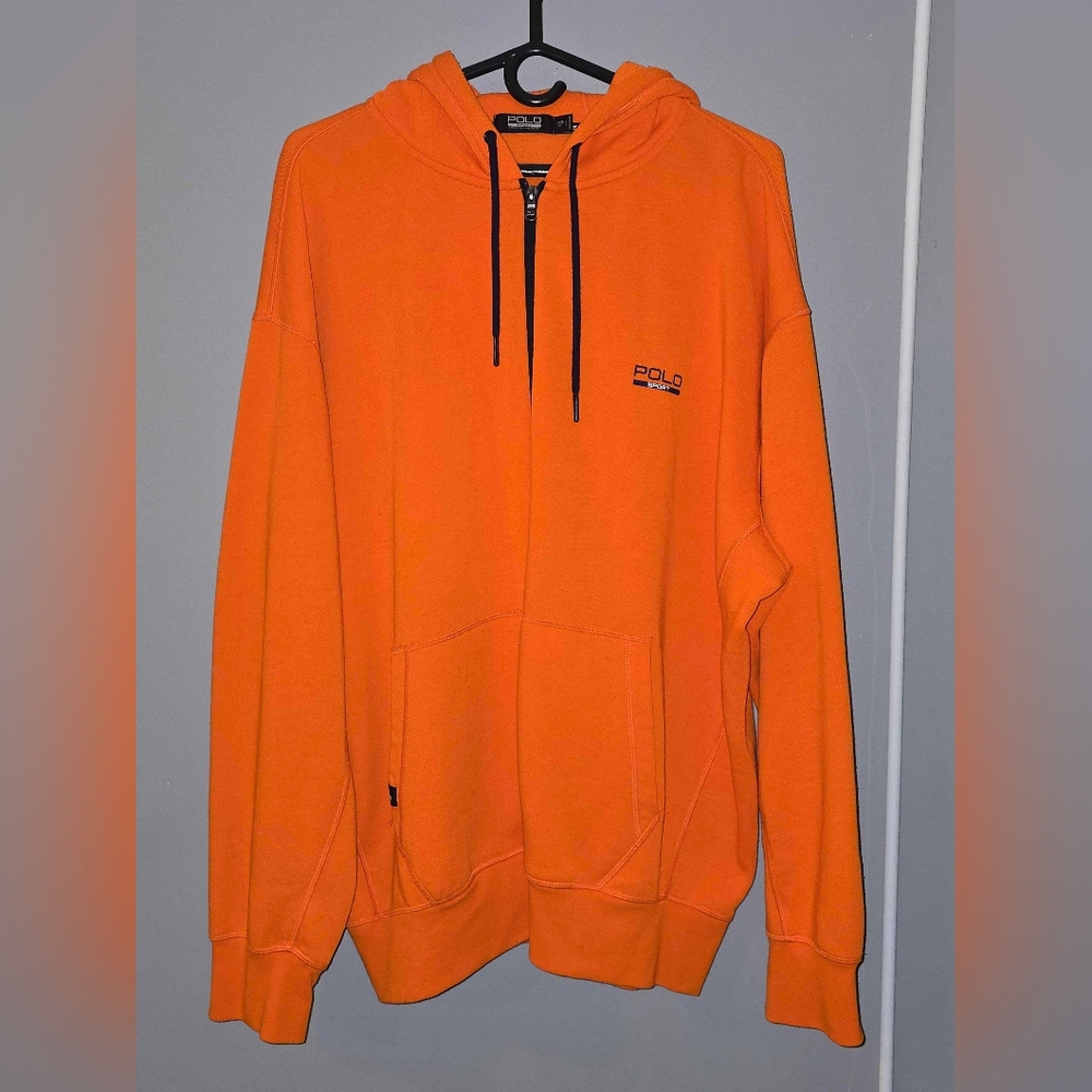Polo by Ralph Lauren Men's Bright Orange Hoodie